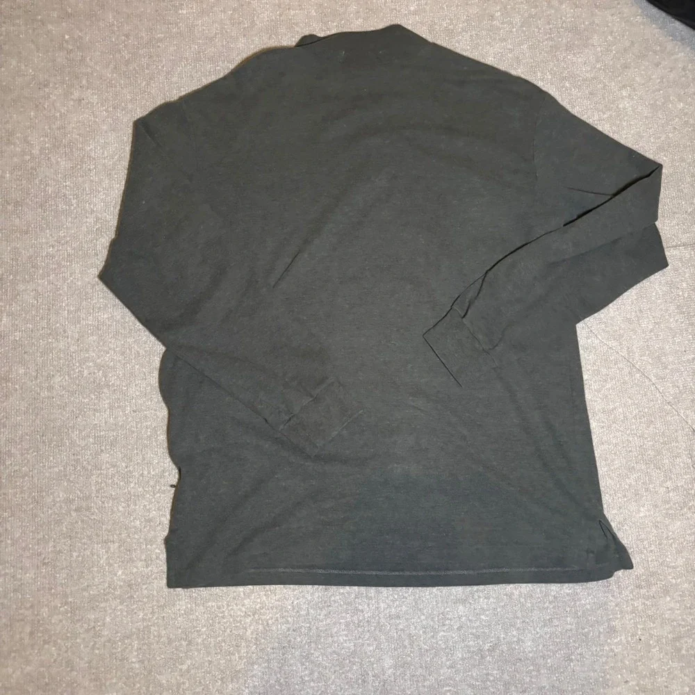 Polo Ralph Lauren Mens Mock Neck Long Sleeve Shirt Gray Cotton Pony Logo Large - Picture 8 of 9